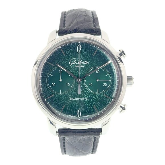 Glashutte Original Steel Green Dial 42mm Automatic Men’s Watch 1-39-34-05-22-04 - Picture 1 of 8